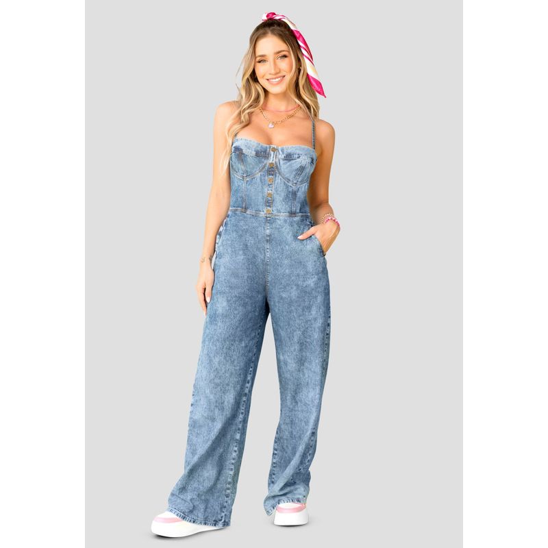 ATYPICAL - Enterizo Largo Mujer Azul Atypical 101393