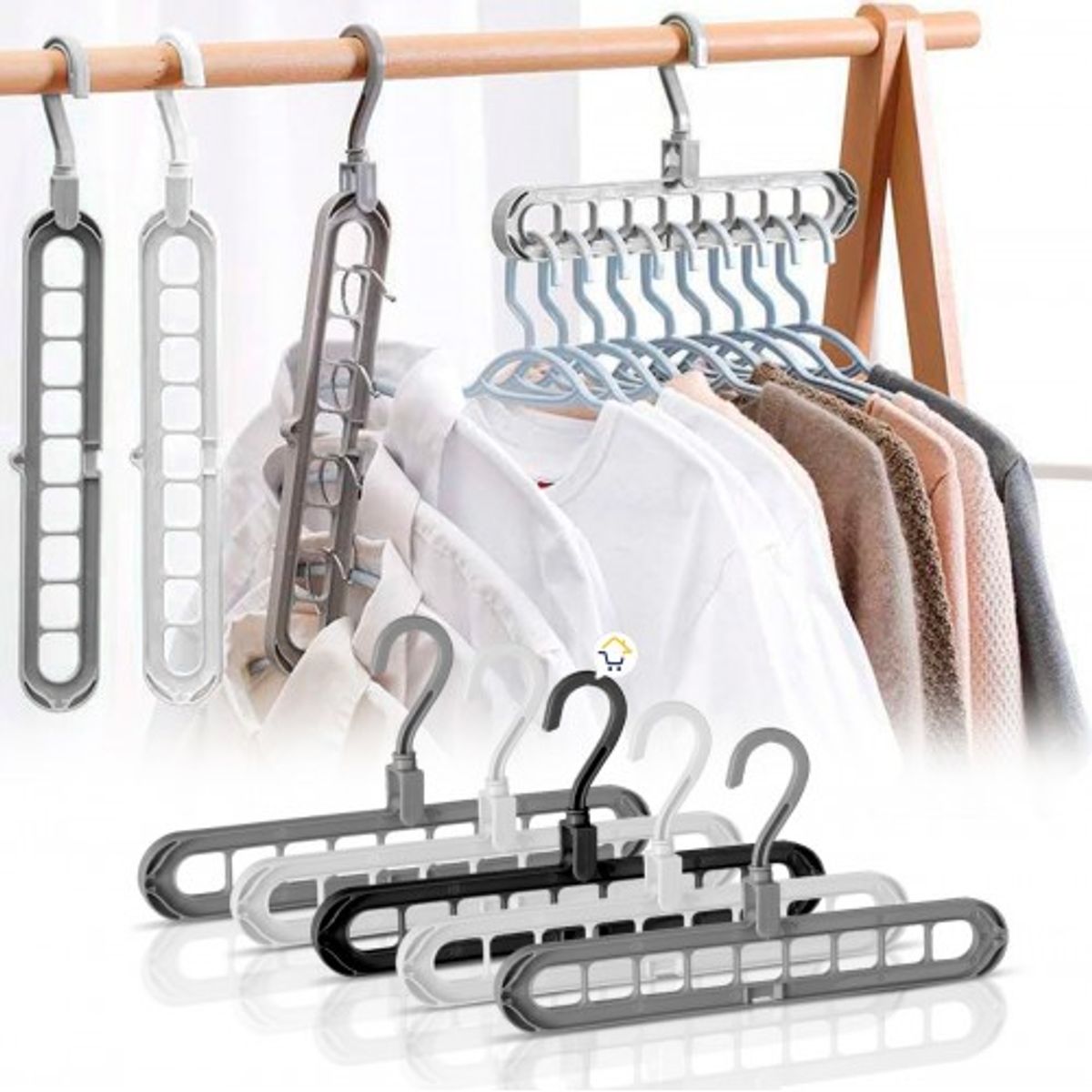 GENERAL - Oferta Gancho Ahorrador Espacio X5 Organizador Ropa Closet + Regalo