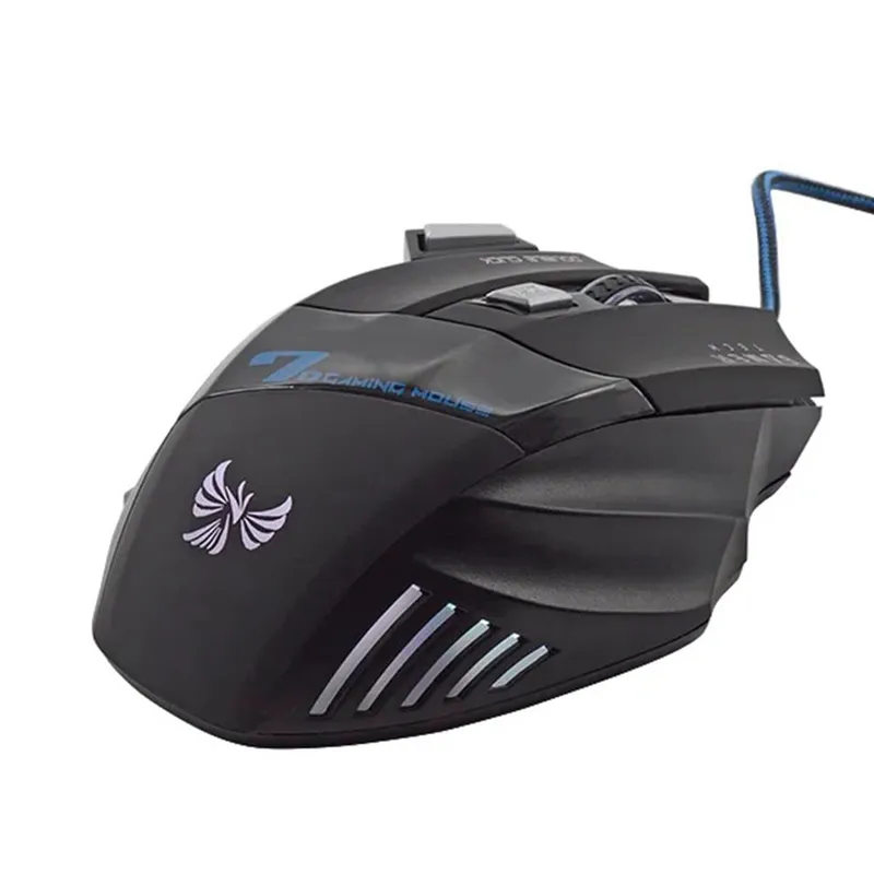 JALTECH - MOUSE USB GAMER GAMER TECH GT10 NEGRO RGB 7 BOTONES