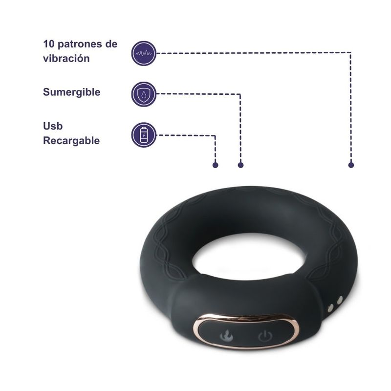 LUST - Anillo Vibrador recargable magnético