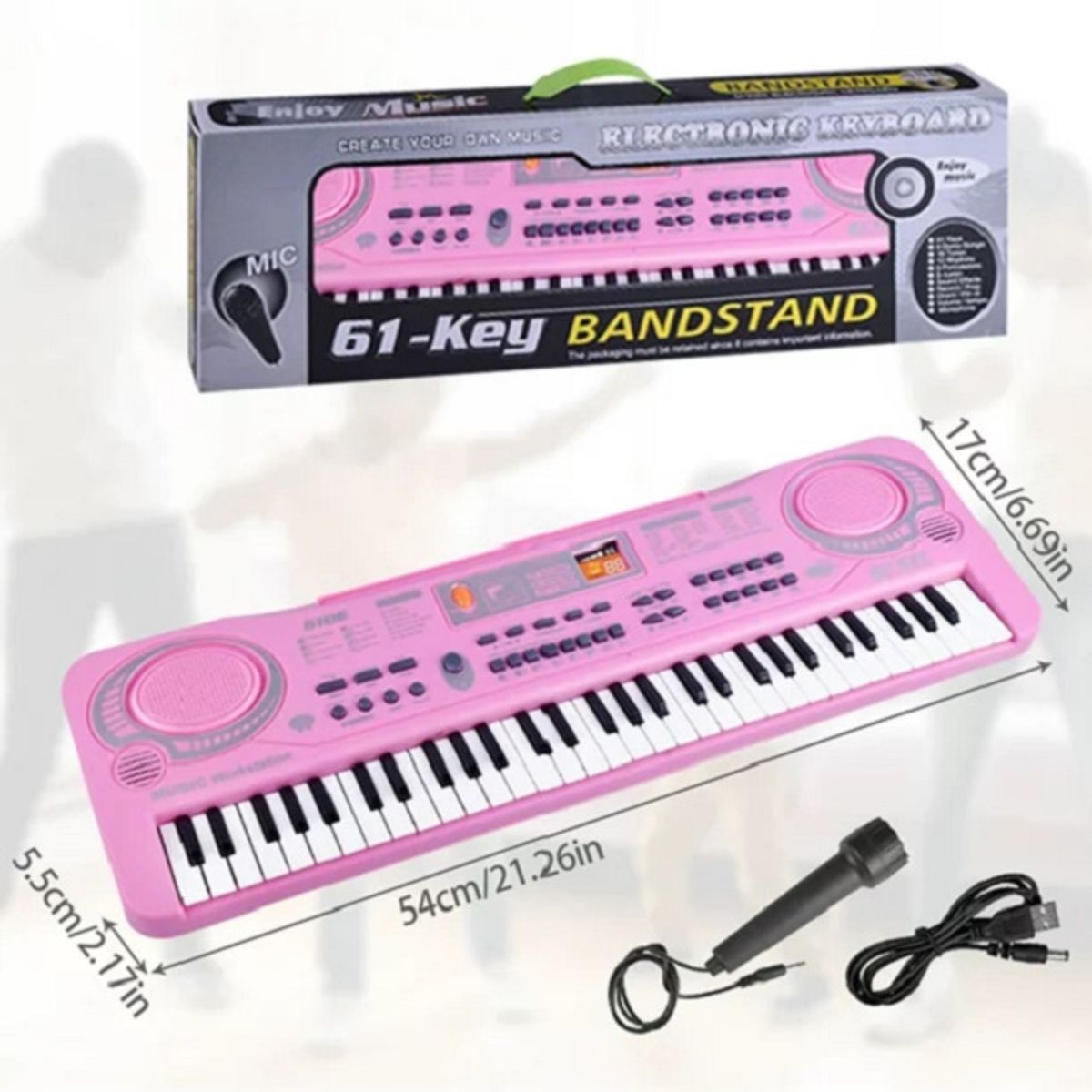 GENERICO - Piano Organeta Teclado Didactico Para Niños 61 Teclas