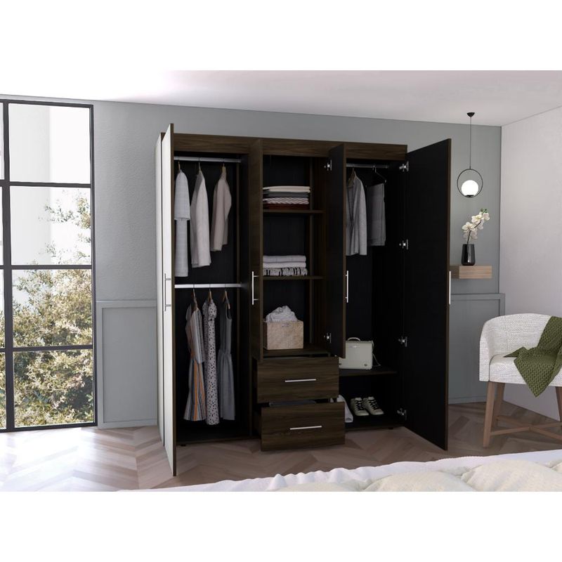 RTA DESIGN - Closet Bariloche Bombay Eco Nogal Europeo y Wengue