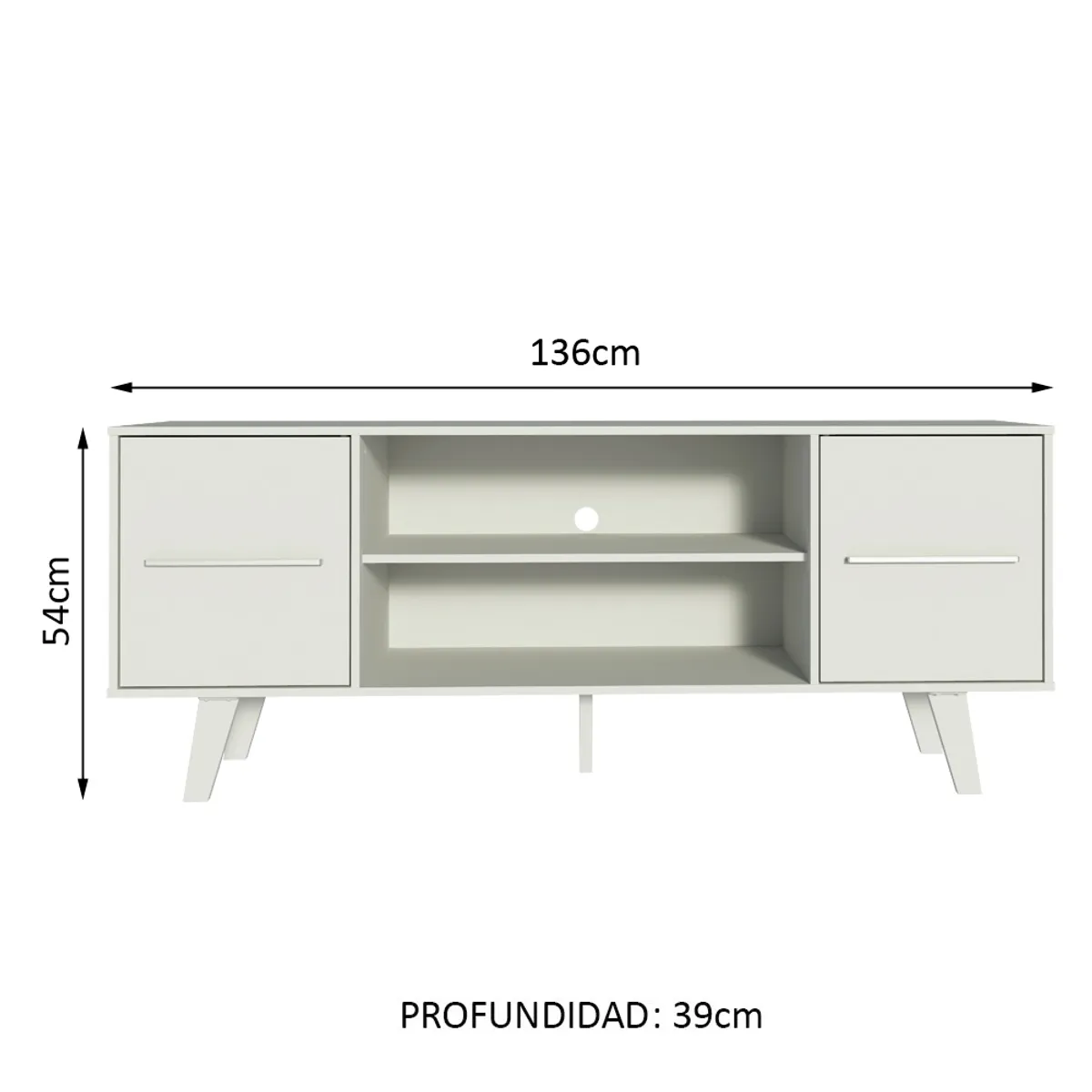 MADESA - Centro de Entretenimiento Mesa para TV Copenhaguen Hasta 55 Pulgadas