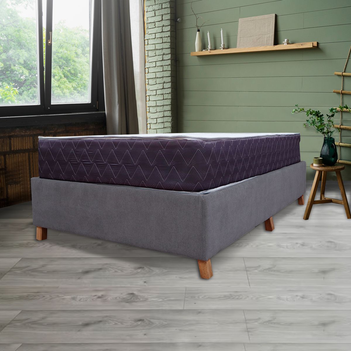 GENERICO - Combo Basecama y Colchon Muller 140 Doble