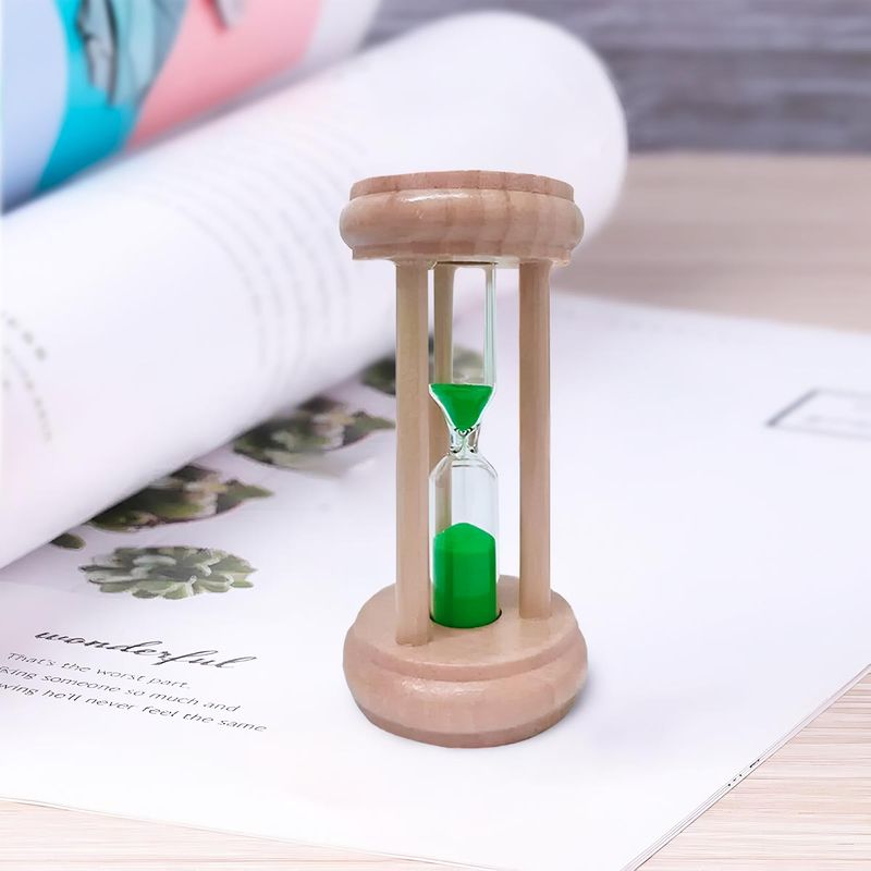 COMPRALOENCASA COM - Reloj De Arena 1 Minuto Temporizador Base de Madera SL02