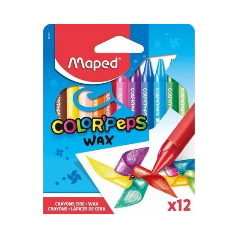 MAPED - Crayones De Cera Maped Color Peps Wax X 12
