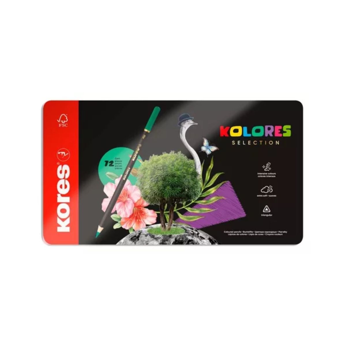 KORES - Colores Kores X72 Caja Metal Trazo 72 Colores