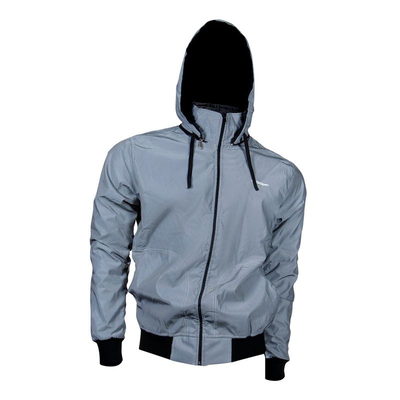 SUPER OPEN - Chaqueta Unisex Reflectiva Gris Super Open Talla a Elegir_.