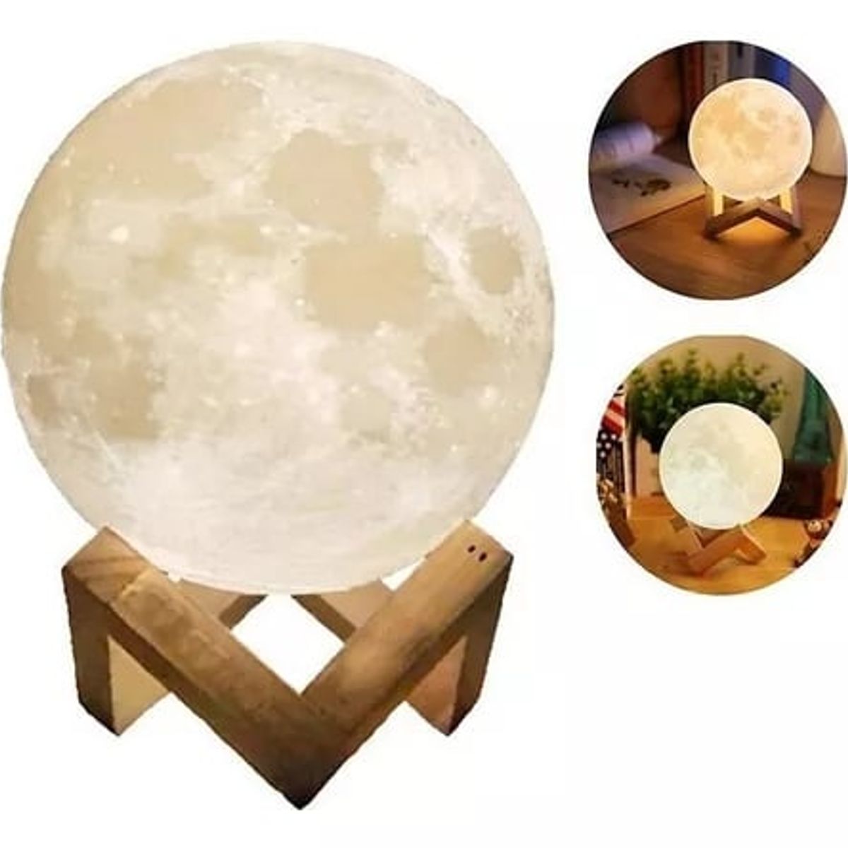 GENERICO - LAMPARA LUNA CON BASE
