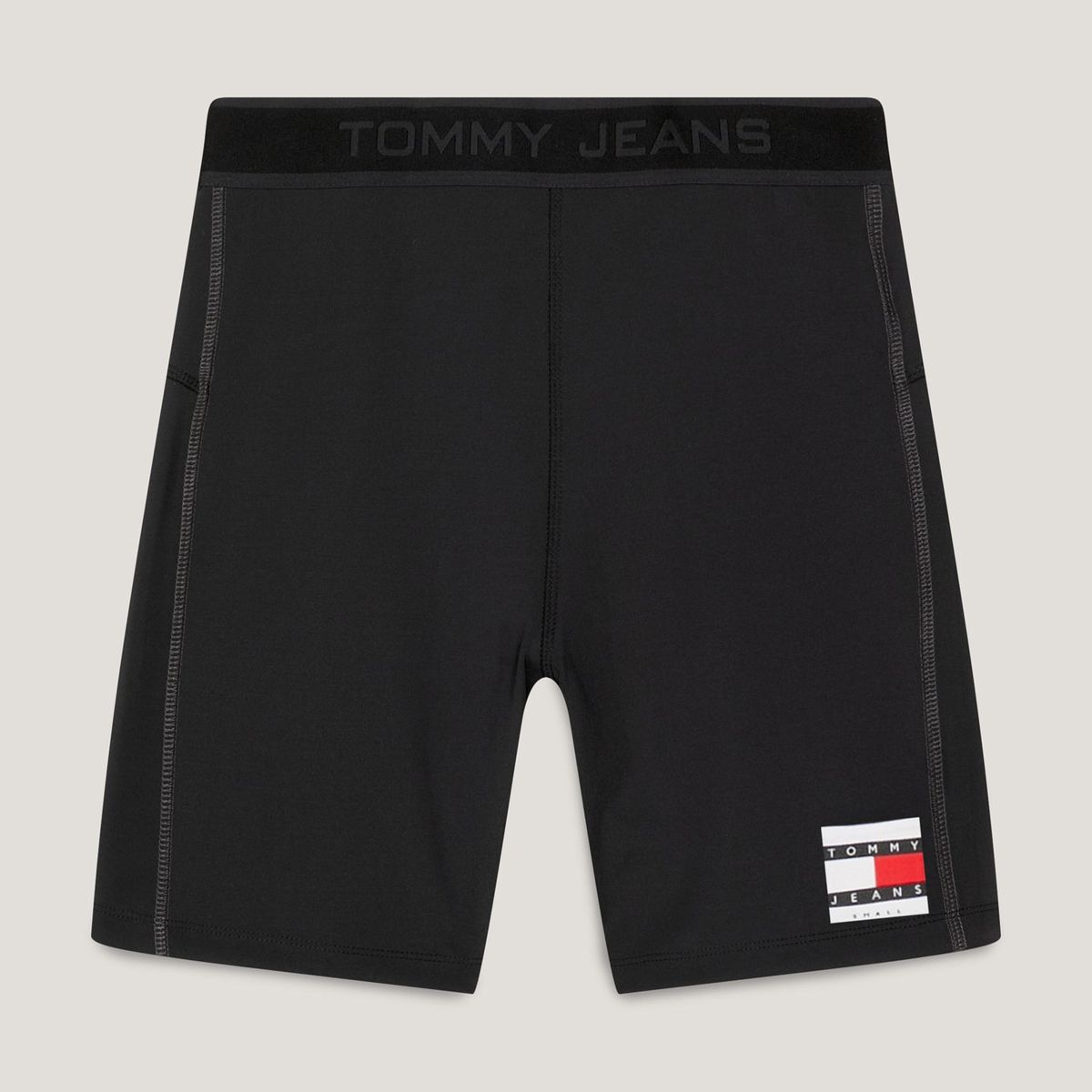 TOMMY HILFIGER - Pantaloneta negra de ciclista Tommy Remastered Tommy Jeans