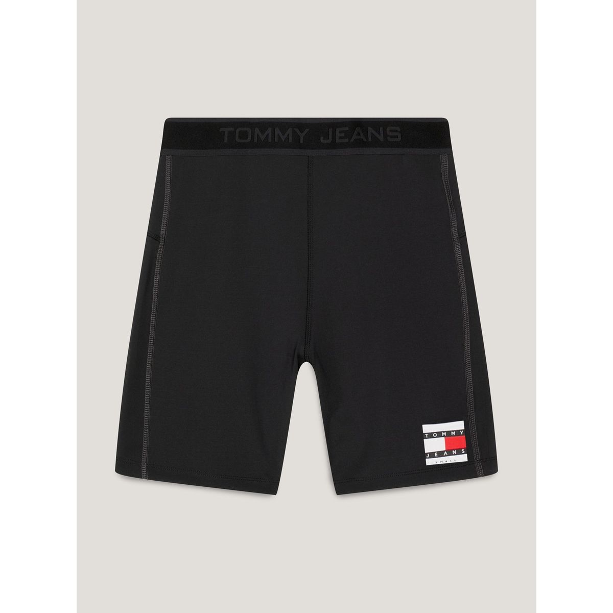 TOMMY HILFIGER - Pantaloneta negra de ciclista Tommy Remastered Tommy Jeans