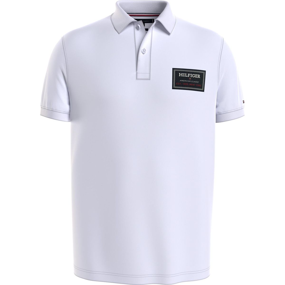 TOMMY HILFIGER - Polo blanco label con logo Tommy Hilfiger