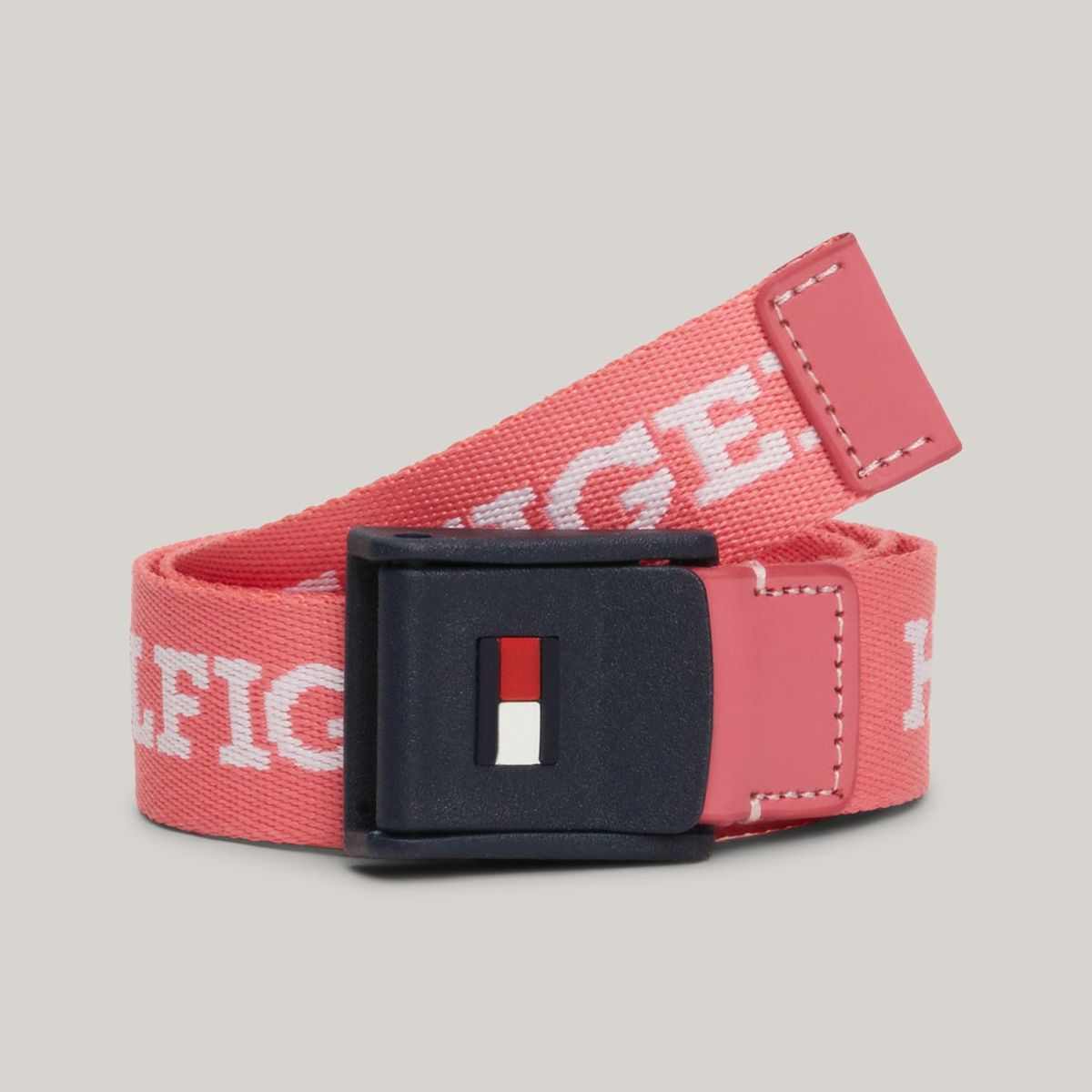 TOMMY HILFIGER - Cinturón rosa textil trenzado de niños Tommy Hilfiger