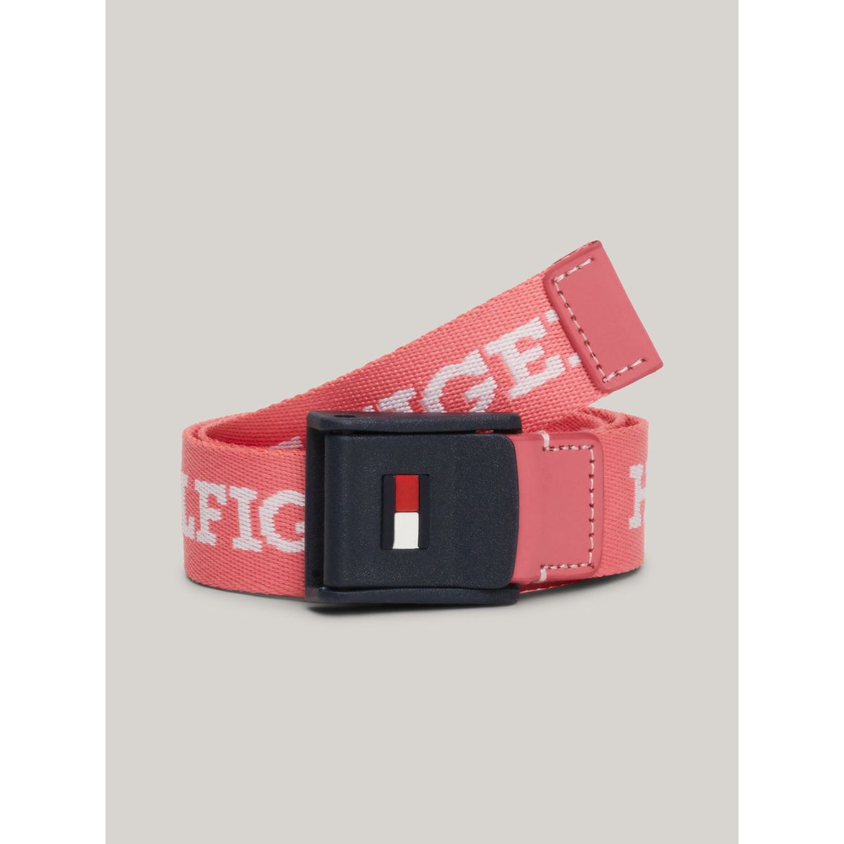 TOMMY HILFIGER - Cinturón rosa textil trenzado de niños Tommy Hilfiger