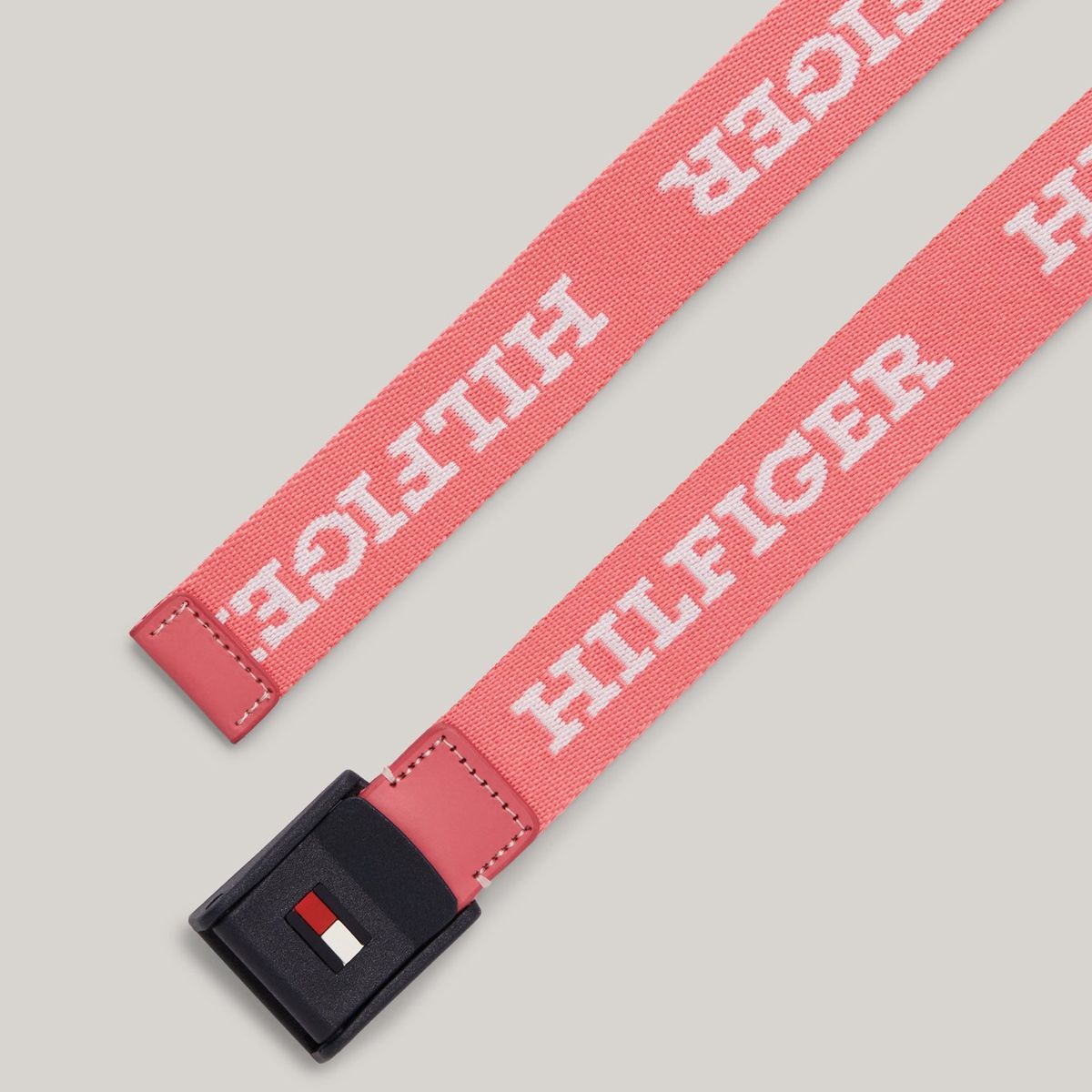 TOMMY HILFIGER - Cinturón rosa textil trenzado de niños Tommy Hilfiger