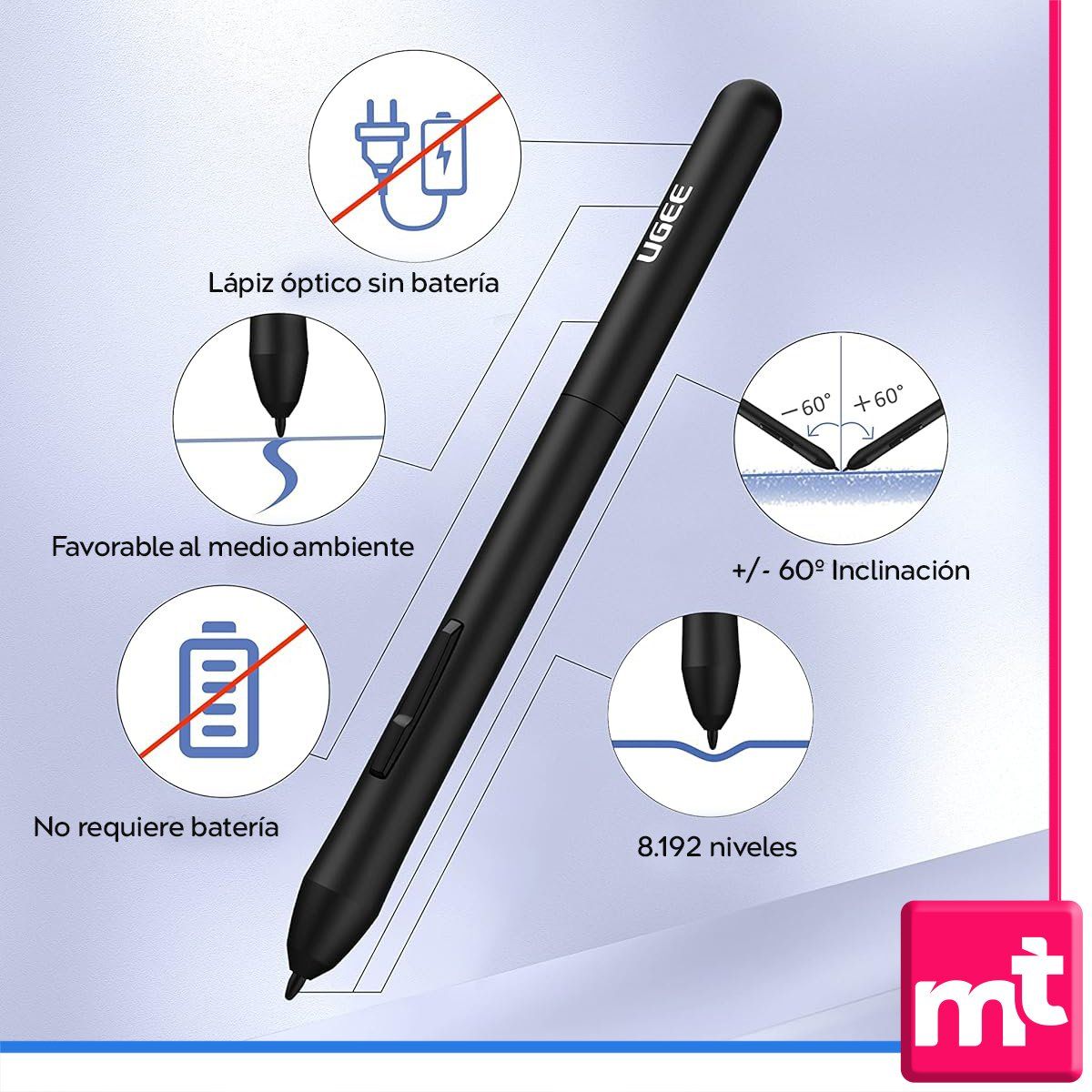 GENERICO - Tableta Grafica Dibujo Ugee S640 Windows mac android linux