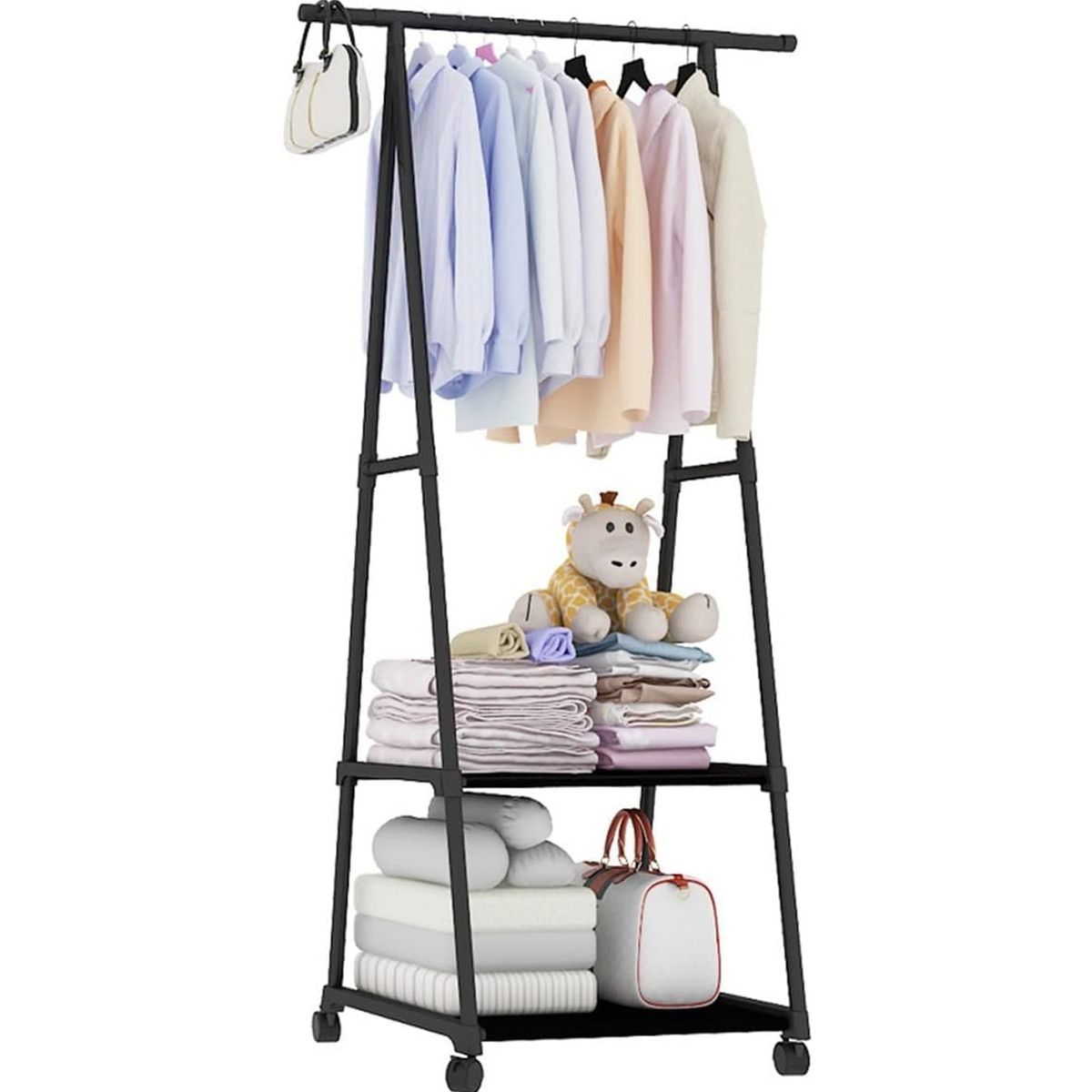 ONE PIXEL - Closet Organizador De Ropa Triangular Con Ruedas One Pixel