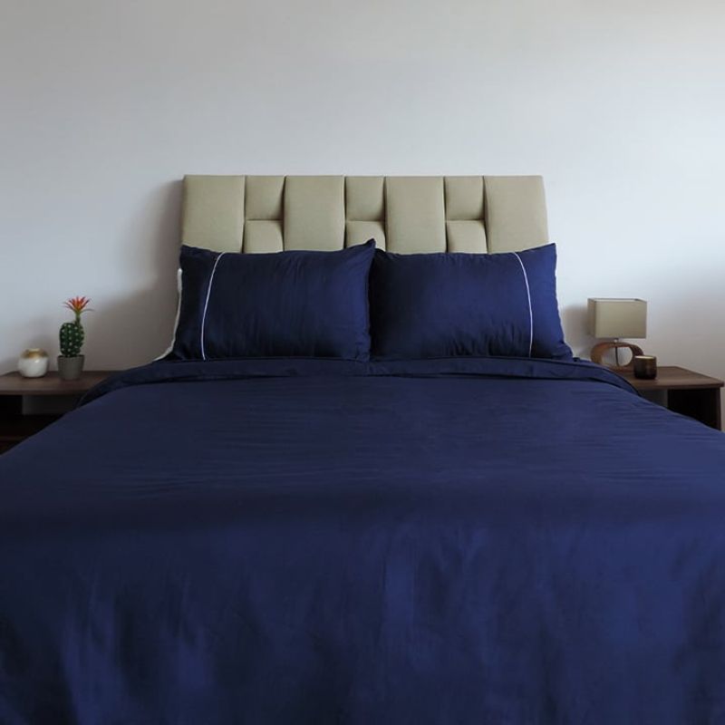 TALAMO HOGAR - Juego de duvet smart microfibra azul DOBLE.