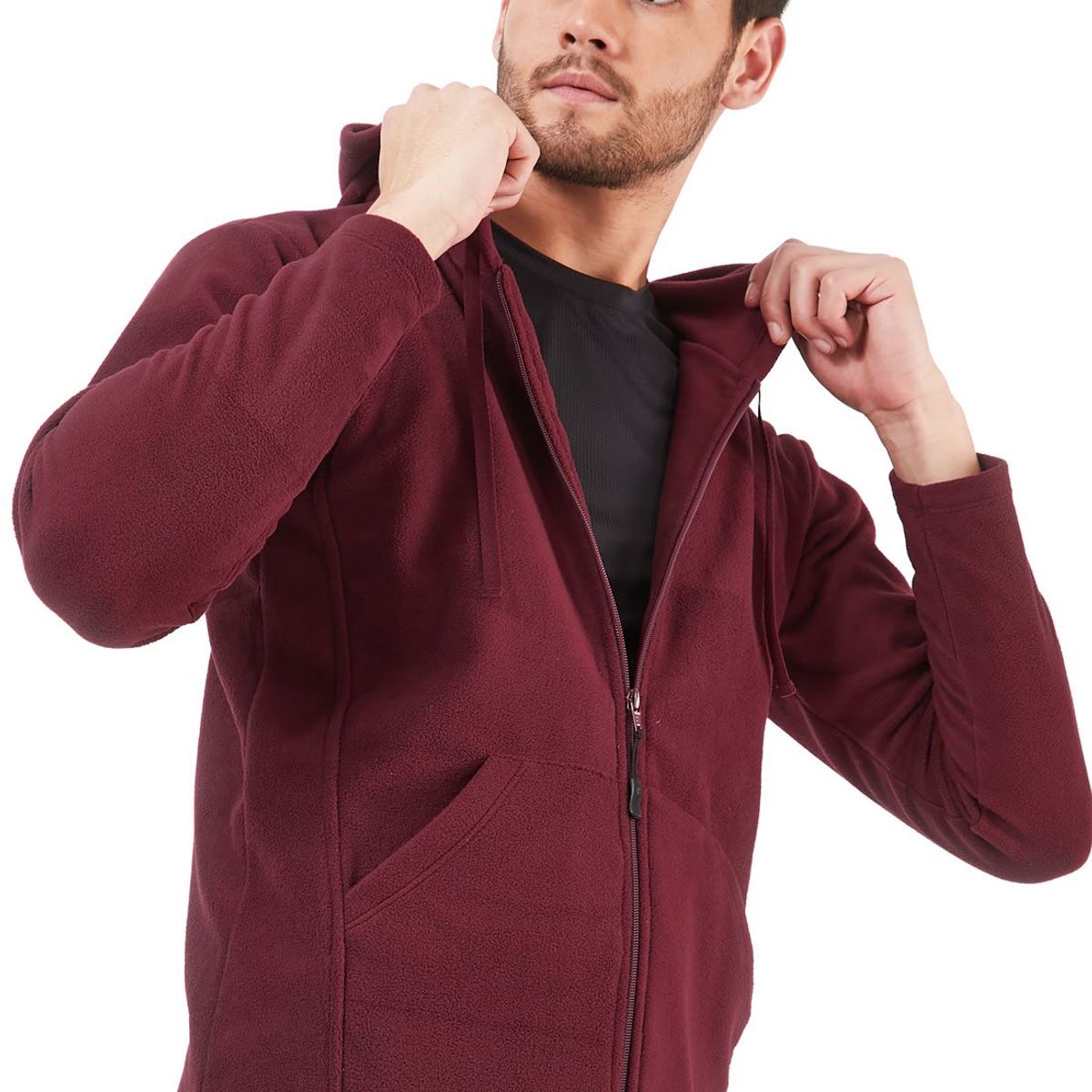 SANTANA - Hoodie Térmico Hombre Nevado del Ruiz Santana Vinotinto