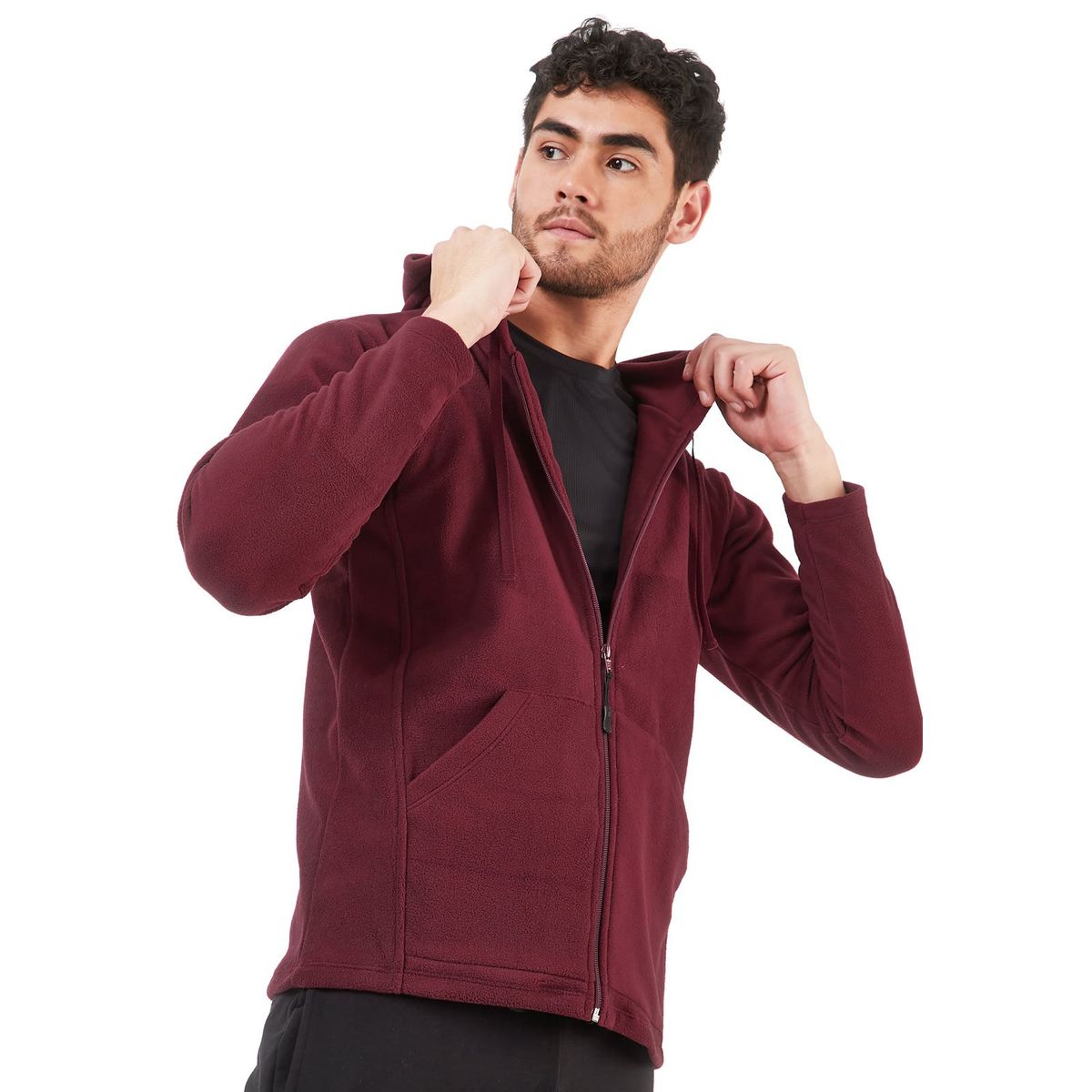 SANTANA - Hoodie Térmico Hombre Nevado del Ruiz Santana Vinotinto