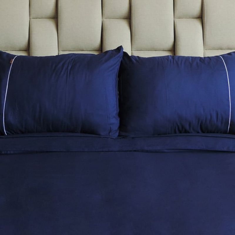 TALAMO HOGAR - Juego de duvet smart microfibra azul EXTRADOBLE.