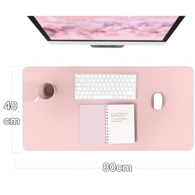 GENERICO - Pad mouse grande de  Piel Sintetica 40x 80 Alfombrilla Rosa