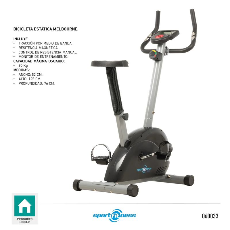 SPORTFITNESS - Bicicleta Estática Melbourne