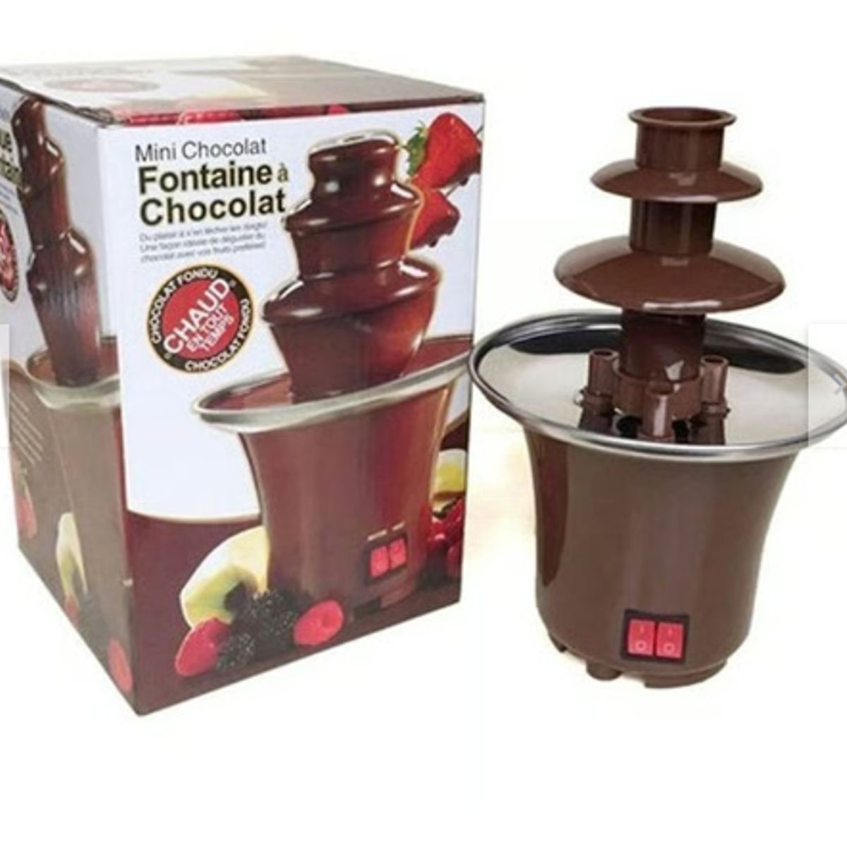 GENERAL - Mini Fuente De Chocolate Electrica Portatil 3 Pisos Color Cafe