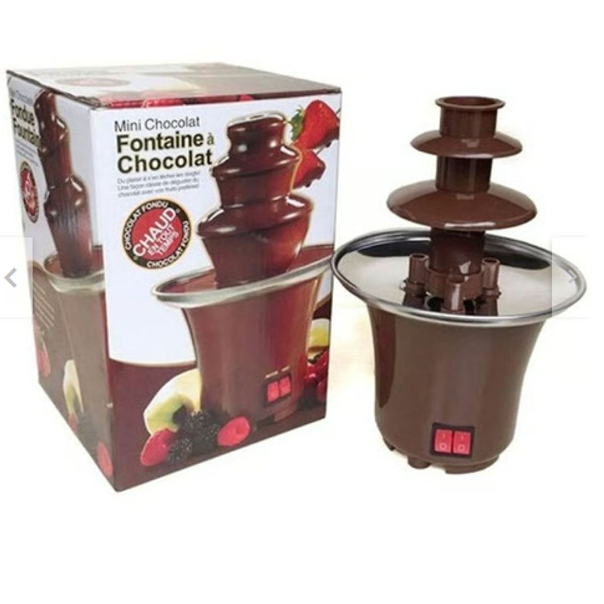 GENERAL - Mini Fuente De Chocolate Electrica Portatil 3 Pisos Color Cafe