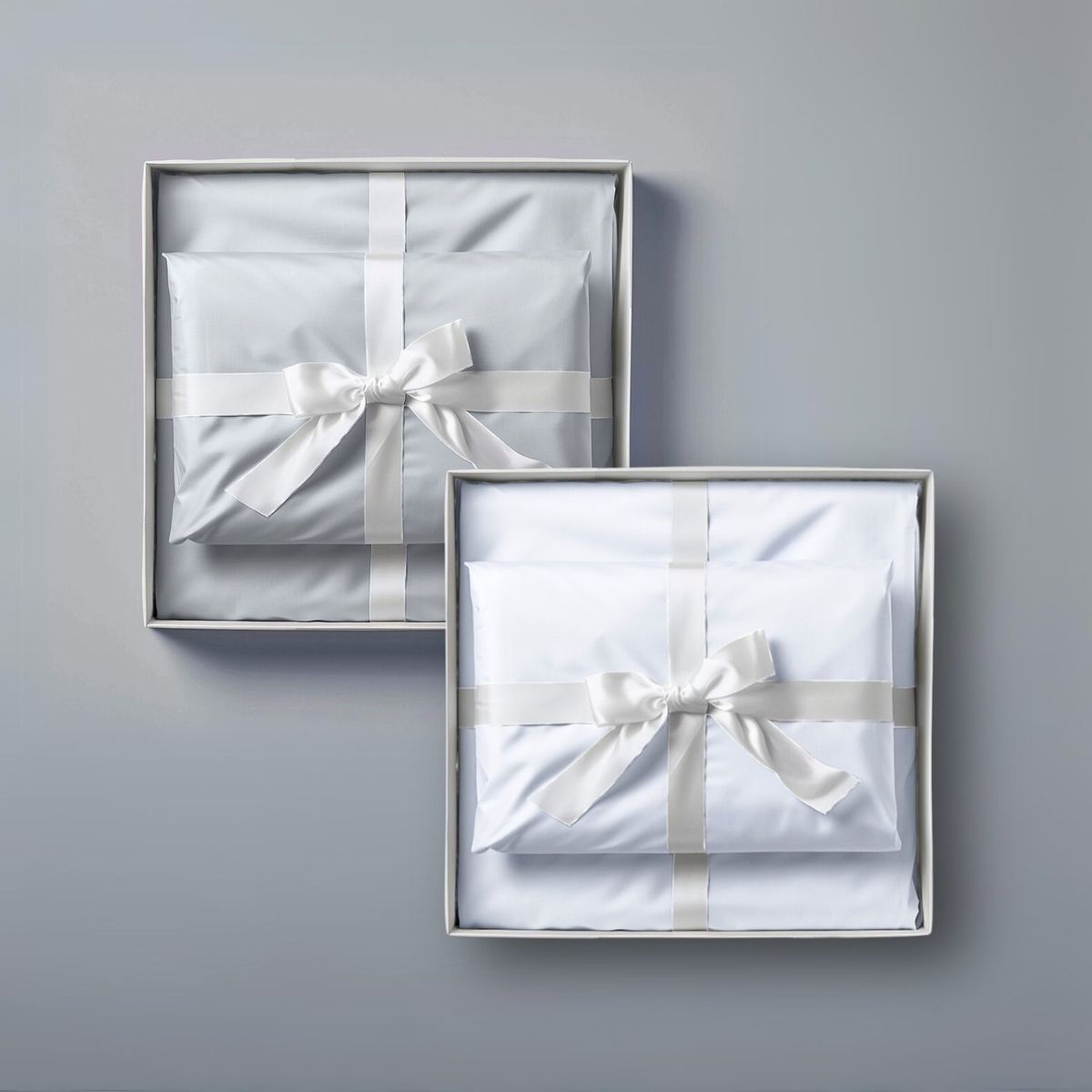 KARYTEX - COMBO Set Juegos De Sabanas x2 Cama Doble Colores Blanco Y Gris