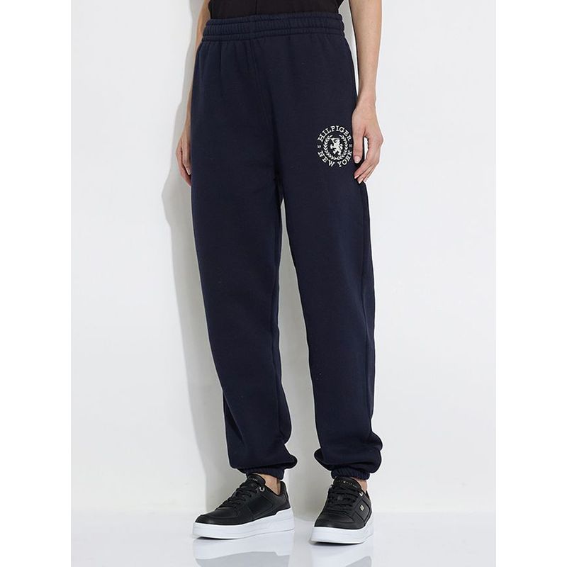 TOMMY HILFIGER - Jogger azul con monograma TH en el lateral Tommy Hilfiger