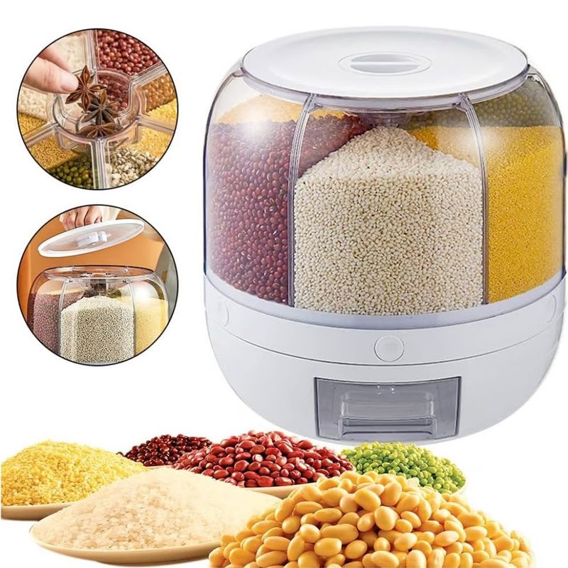 ONE PIXEL - Dispensador De Granos Giratorio 360° Organizador Alimentos