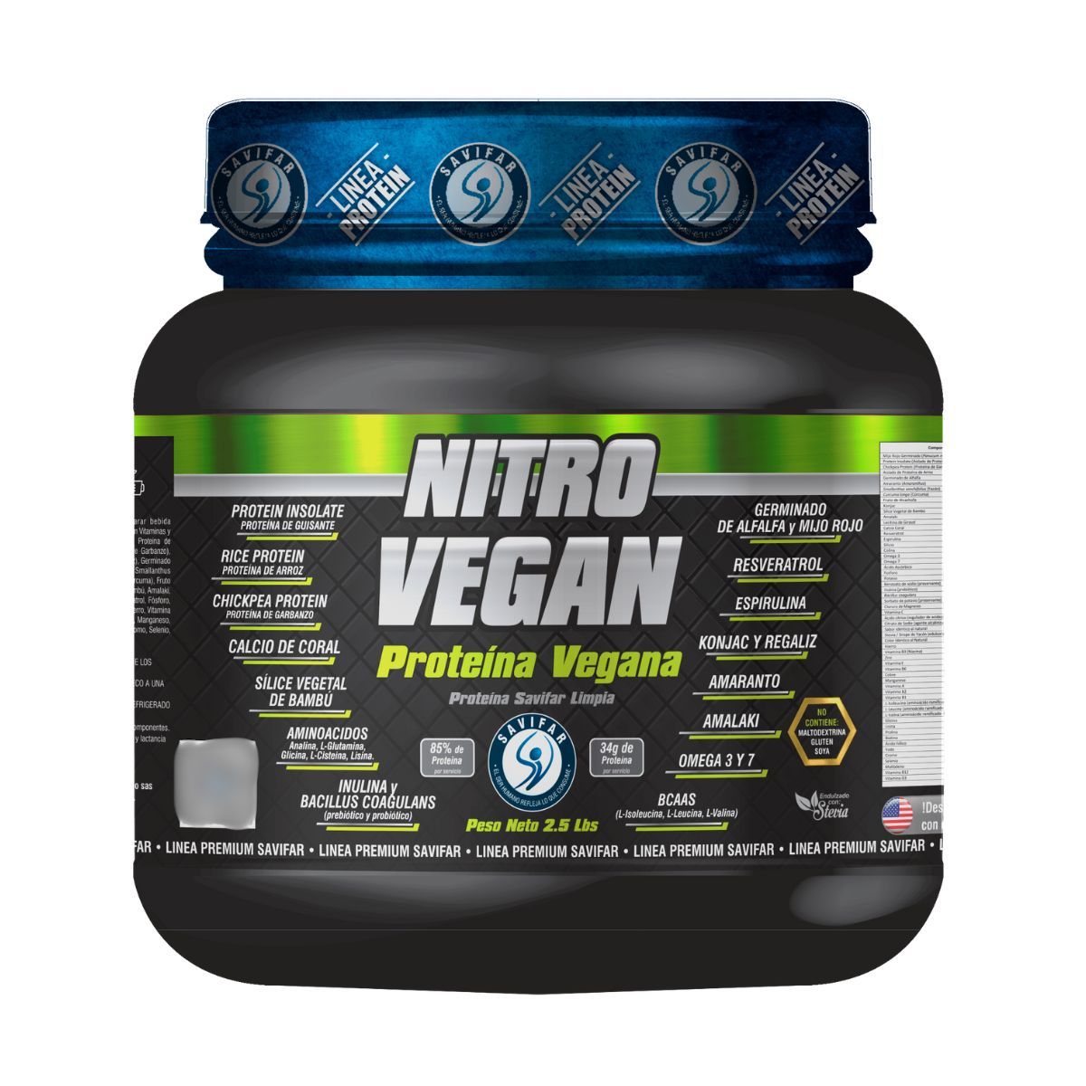 SAVIFAR - Nitro Vegan Proteína Vegana 25L - Savifar