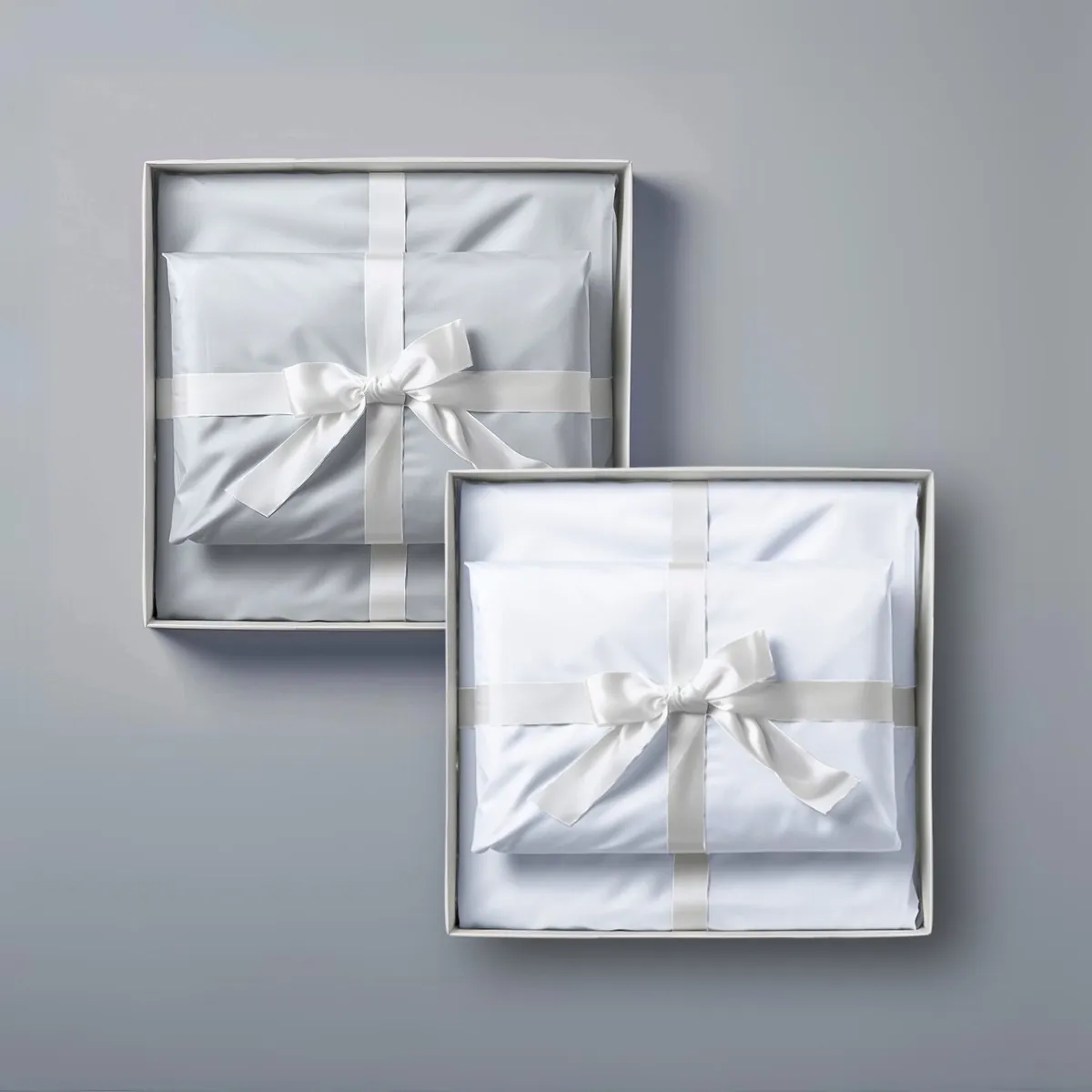 KARYTEX - COMBO Set Juegos De Sabanas x2 Cama Queen Colores Blanco Y Gris