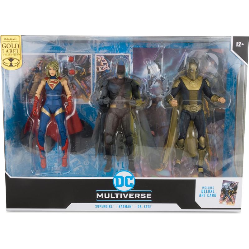 MC FARLANE - Figuras Supergirl Batman Dr Fate Gold Label Mcfarlane