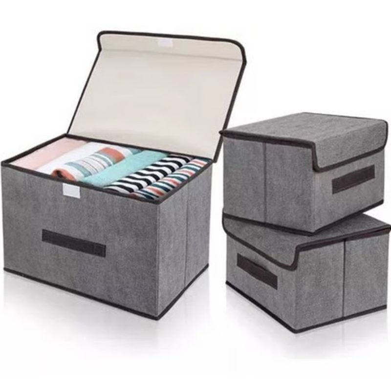 ONE PIXEL - Organizador De Ropa 3 Cajas Modernas Gris One Pixel