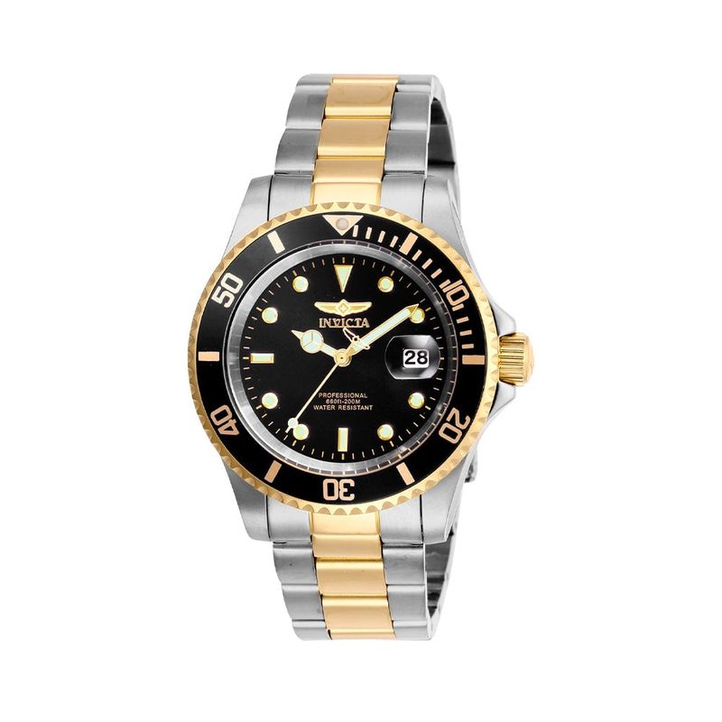 INVICTA - Reloj Invicta Pro Diver 26973 Negro En Acero y Tira Dorada