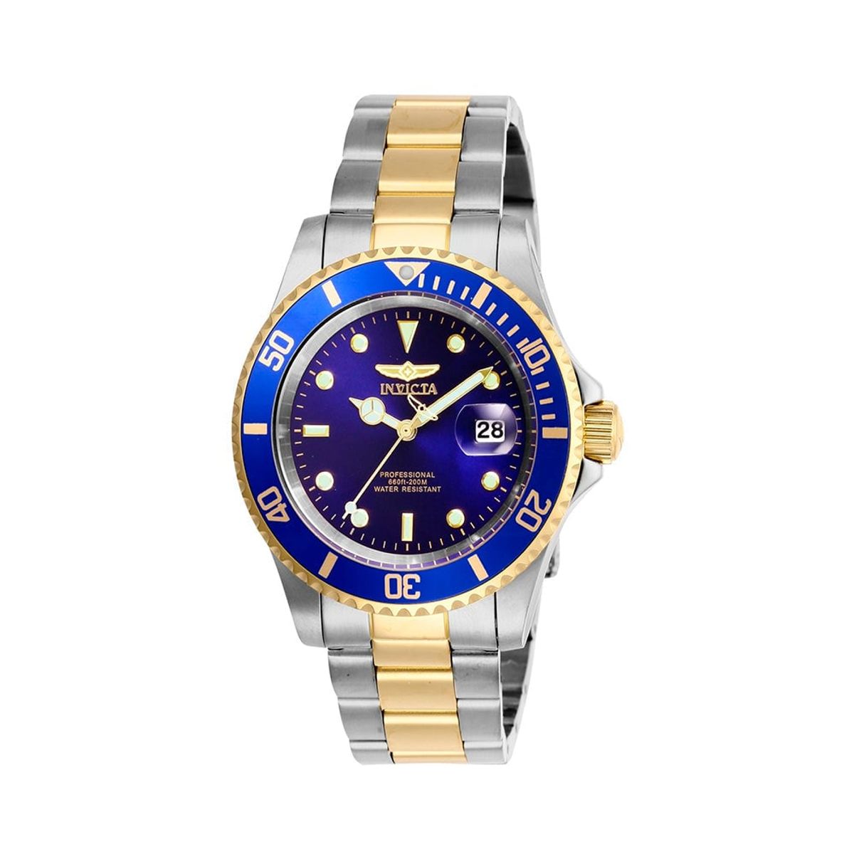 INVICTA - Reloj Invicta Pro Diver 26972 Azul En Acero y Tira Dorada