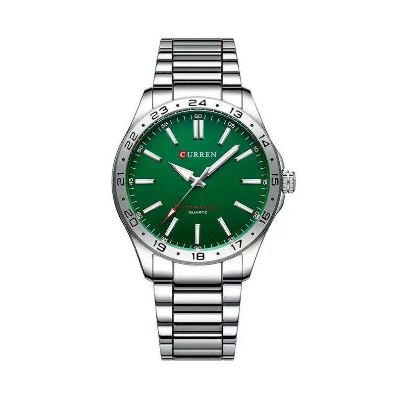 CURREN - Reloj Analogo Curren KRED9304 Verde en Acero Plateado