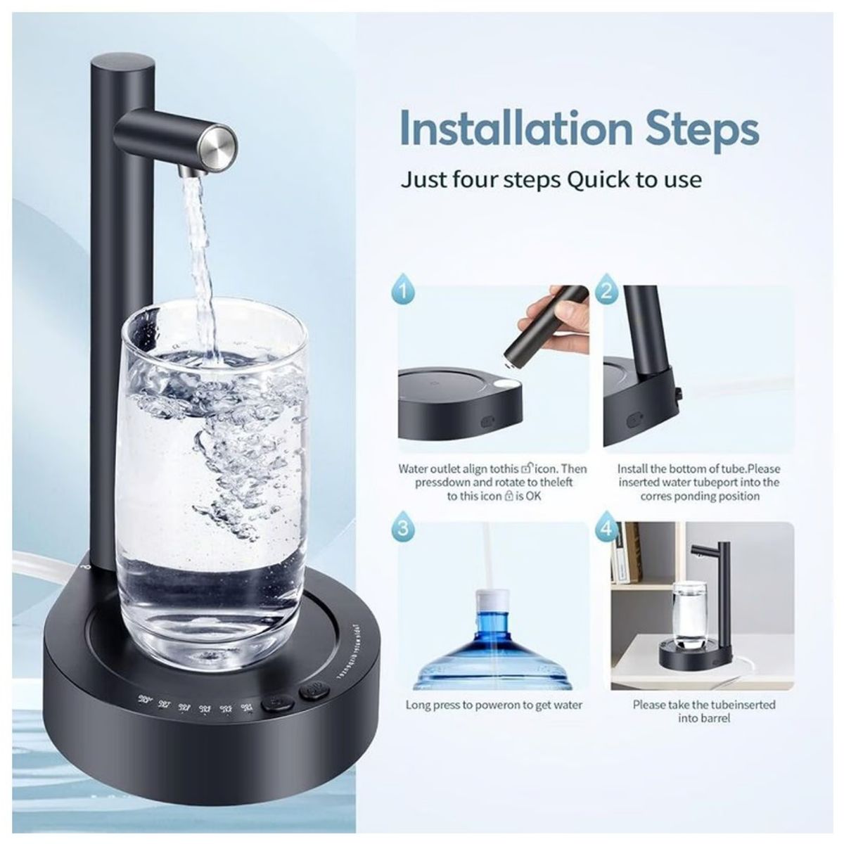 ONE PIXEL - Dispensador De Agua Para Botellon Bomba Electrica Portatil