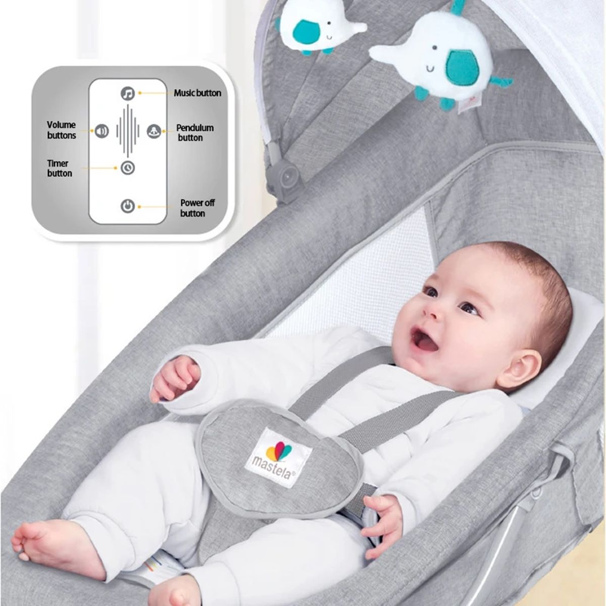 GENERICO - Silla Vibradora Mecedora Para Bebé Mastela Azul