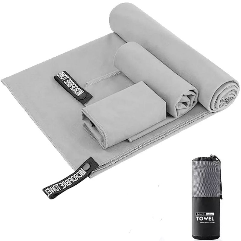 ONE PIXEL - Toalla Microfibra Deportiva Set De 3 (40x40 + 80x40 + 155x85) ONE PIXEL