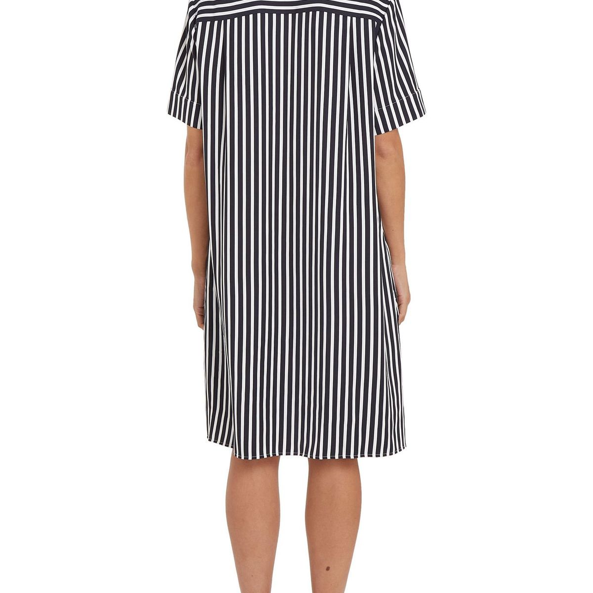 TOMMY HILFIGER - Vestido negro amplio de rayas Tommy Hilfiger