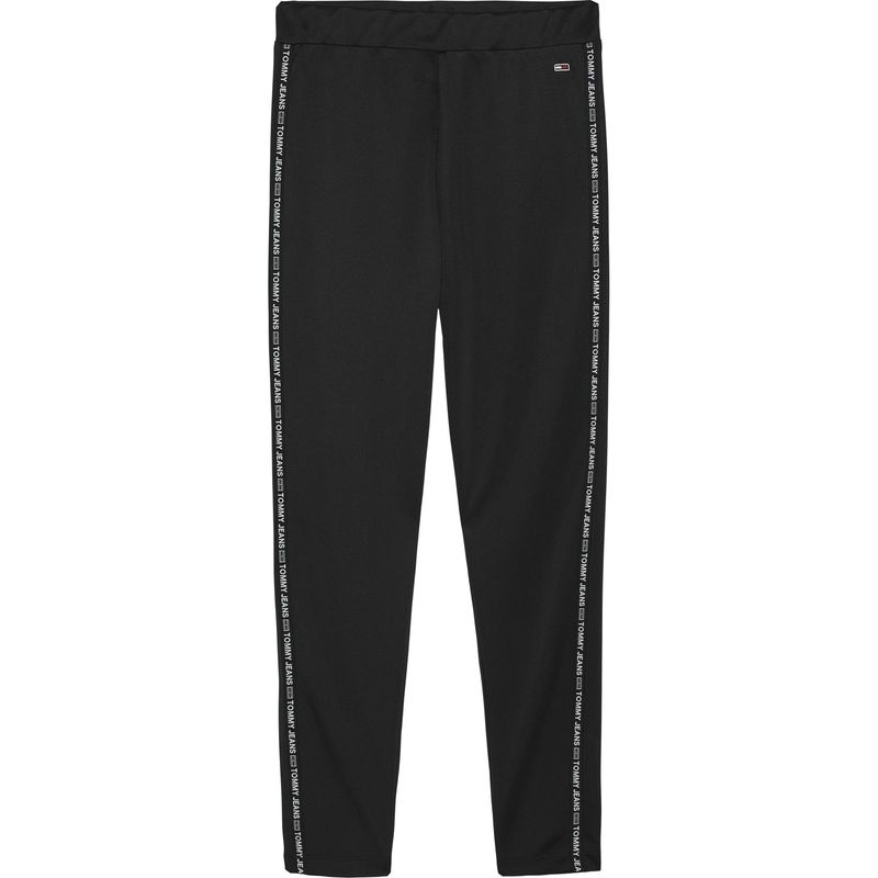 TOMMY HILFIGER - Leggings Negro Con Logo Tape Para Mujer Tommy Jeans