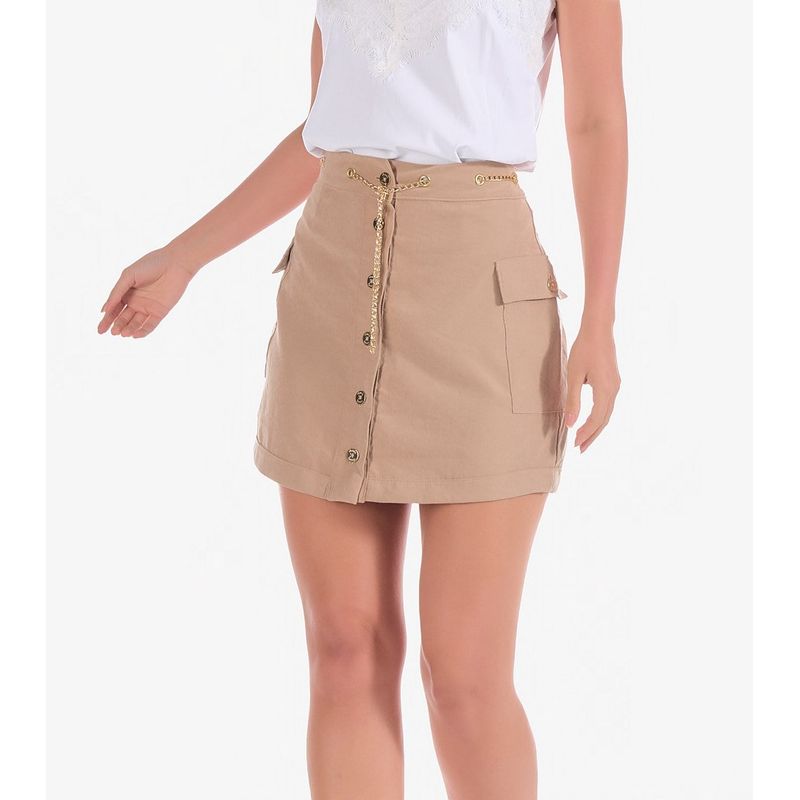 DEREK - Falda Para Mujer Corta Tipo Cargo Derek