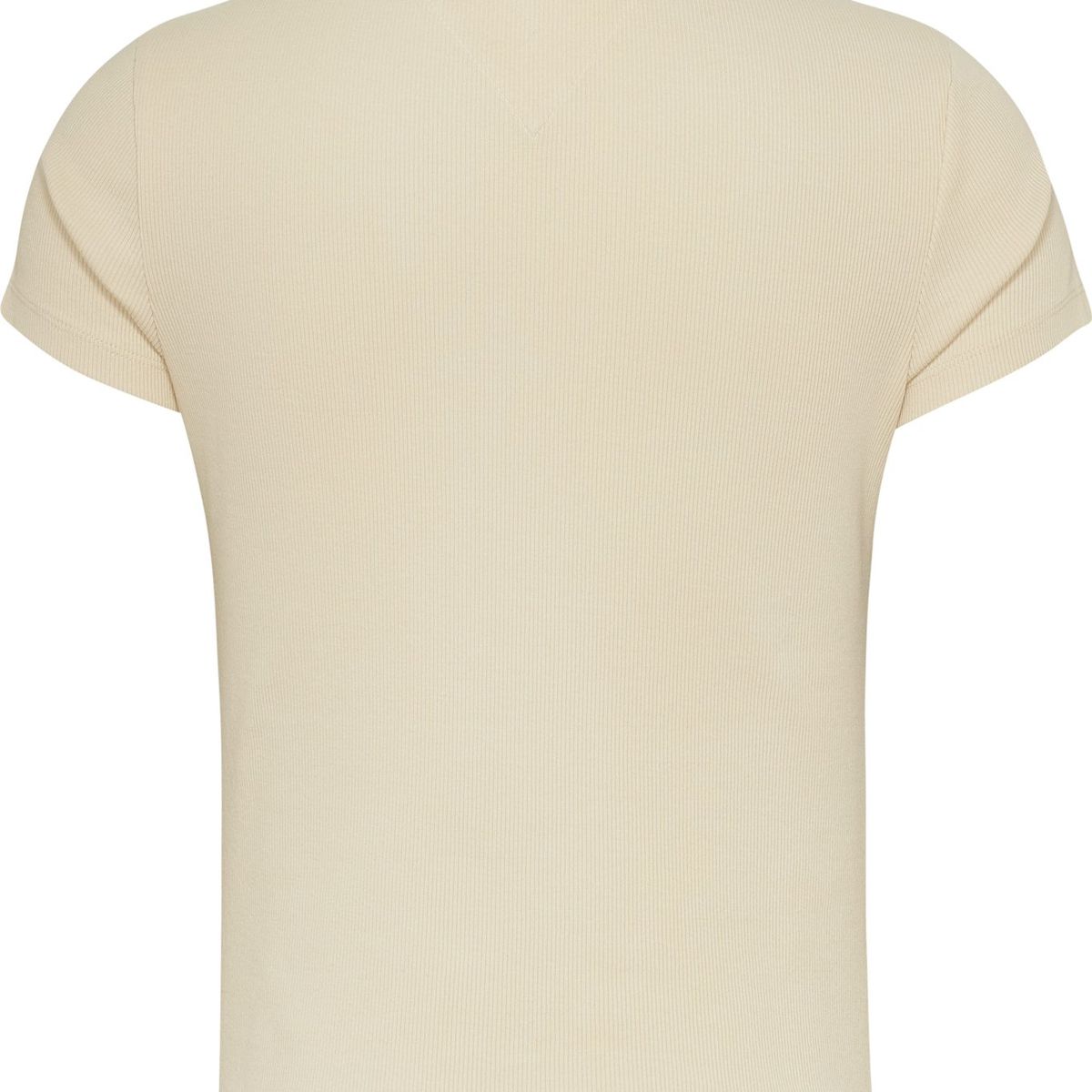 TOMMY HILFIGER - Camiseta beige signature con logo Tommy Jeans