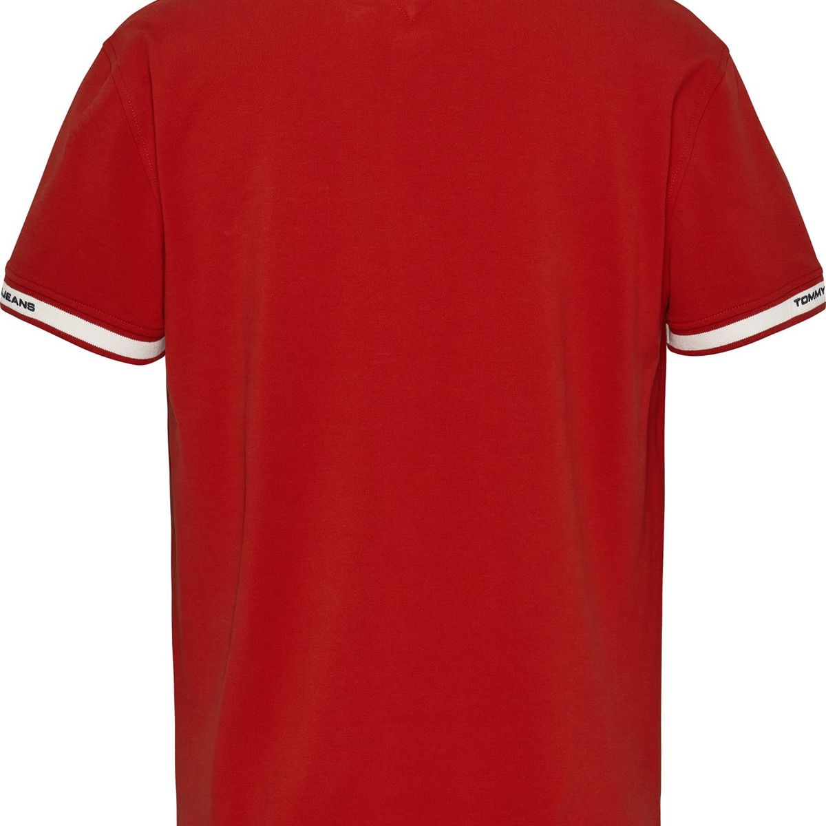 TOMMY HILFIGER - Polo rojo linear manga corta con logo Tommy Jeans
