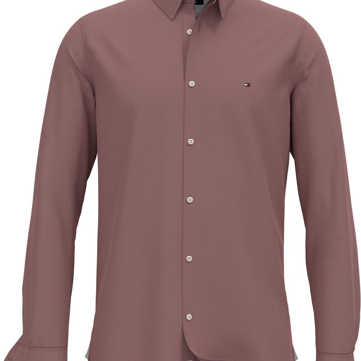 TOMMY HILFIGER - Camisa Rosada solid con logo Tommy Hilfiger