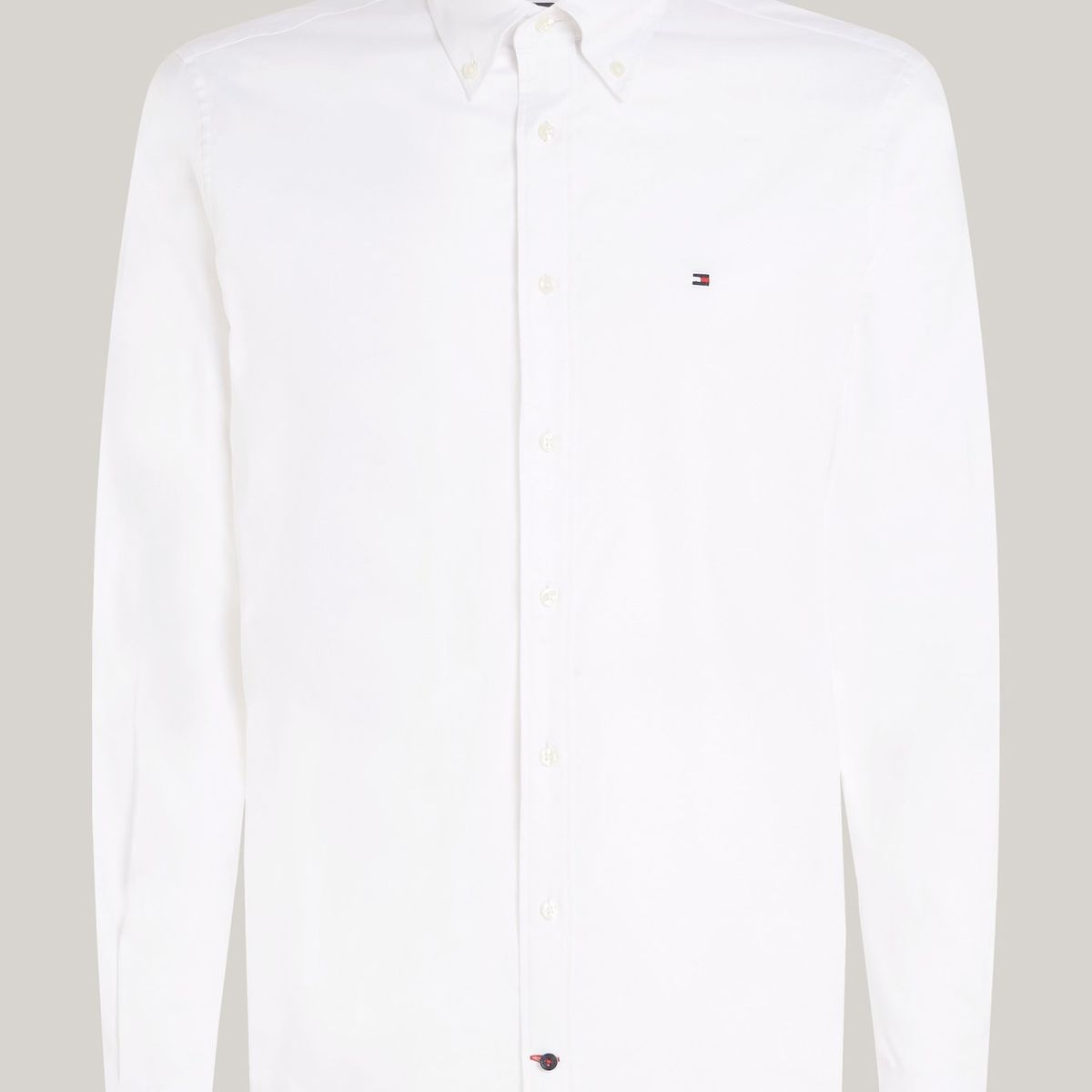 TOMMY HILFIGER - Camisa blanca TH Flex de corte regular Tommy Hilfiger