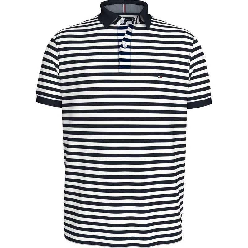 TOMMY HILFIGER - Polo de Rayas Azul 1985 de corte regular Para Hombre Tommy Hilfiger